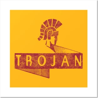 Trojan in red (Distessed Graphic Design) Posters and Art